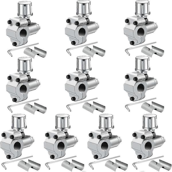 10-pakning BPV-31 Piercingventil Kranventilsett Justerbare silver