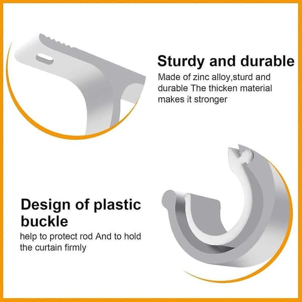 Gardinstangfeste, passer 28 mm (1-1/8\") diameter gardinstangfeste, (hvit)