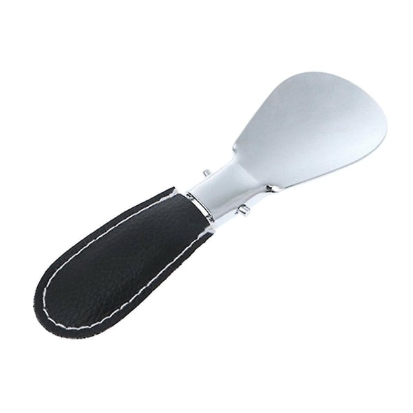 Spoon Helper Läderhandtag Skohorn Skotillbehör Shoespooner Skor Lyfthjälpare Skohorn