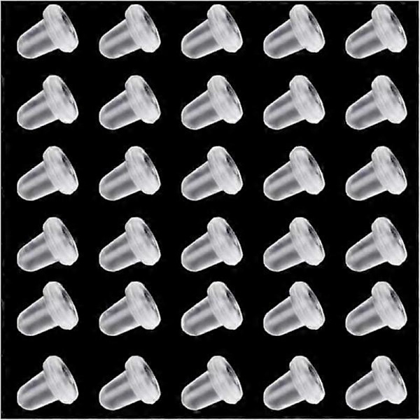 200 transparente silikon øreplugger (4x4mm)