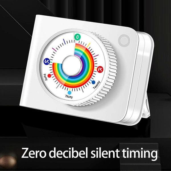 Robust magnetisk timer Tyst LED-display ABS-konstruktion Visuell tidsspårning Viktigt för kök, studier, gym, svart Svart