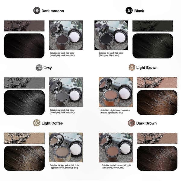 Vandtæt Hårgrænse Concealer Puder til Tyndt Hår, Roddækning til Kvinder og Mænd