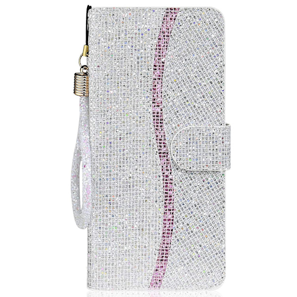 Glittrigt pulver Fullt skydd Phone case Stativ Cover till Samsung Galaxy A33 5G Silver Style C Samsung Galaxy A33 5G