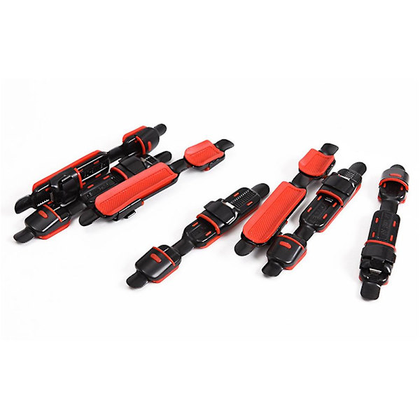 12 stk. hjul dæk fiskestang monteret hjul hjul gummi pude værktøj tilbehør holder fiskegrej Black  Red