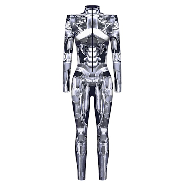 Halloween-panssarikuvioinen cosplay-asu naisille, cosplay-haalarityyli 03 XL