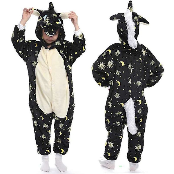 Unisex Barn Djur Karaktär Kostym Pyjamas Cosplay Sol Måne Stjärna Pegasus Pyjamas 130