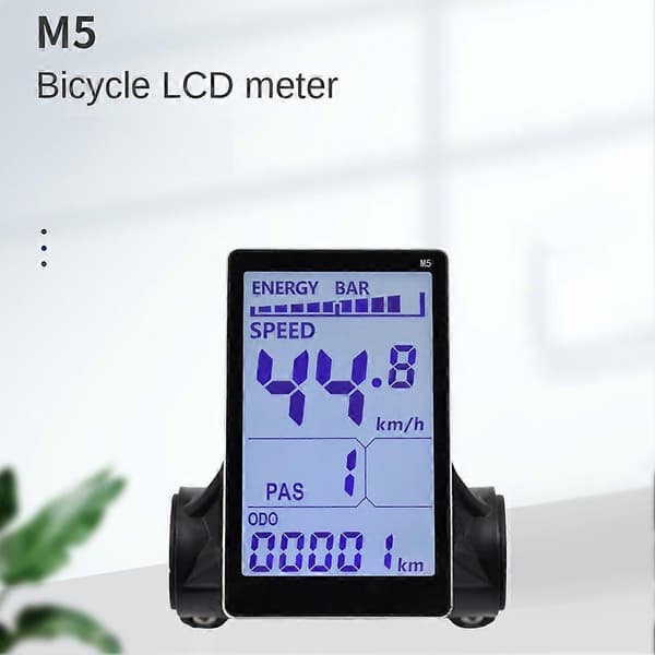 M5 Elcykel LCD Display Måler 24V 36V 48V 60V E Scooter LCD Panel Skærm til Mountain Elcykel (6PIN) Svart