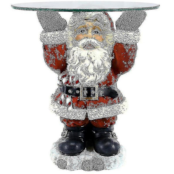 Jultomten Skulptural Glas Toppad Semester Bords Harts Dekoration Jul Hem Vardagsrum