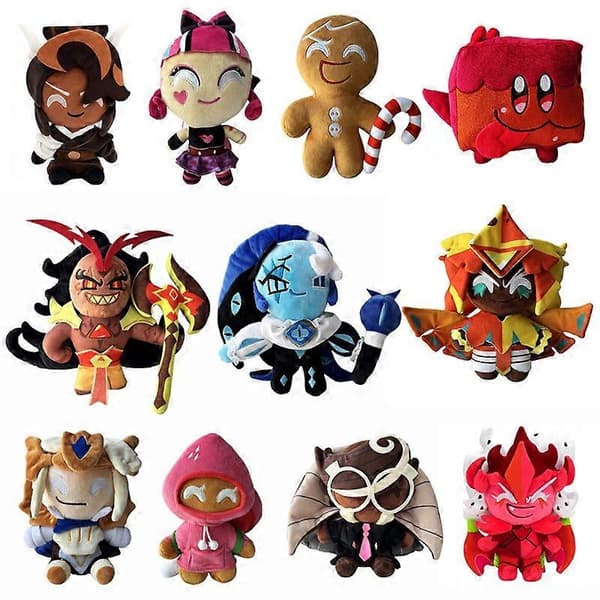 Cookie Run Kingdom Plyschleksak Shadow Milk Cookie Plyschdocka Barnpresenter E 25cm