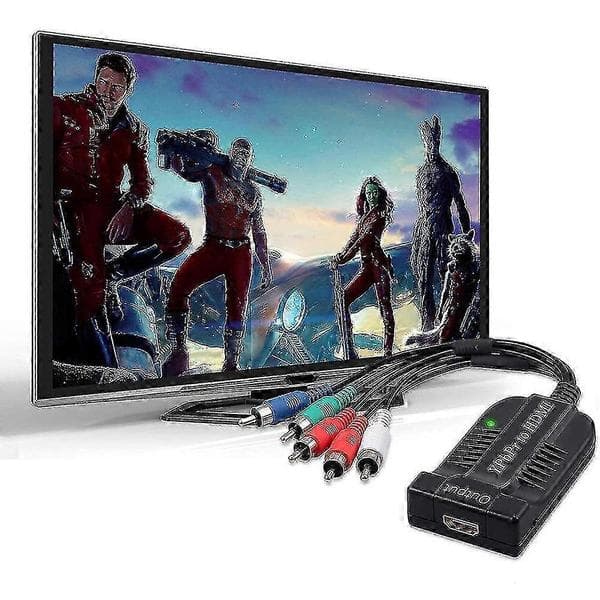 YPbPr til HDMI-konverter 1080P komponentvideoadapter med R/L-lydstøtte
