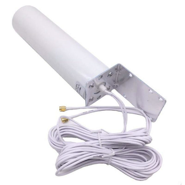 4g Lte-antenne Sma ekstern antenne 3g 4g utendørsantenne 10-12dbi med dobbel Sma-kontakt for 3g White