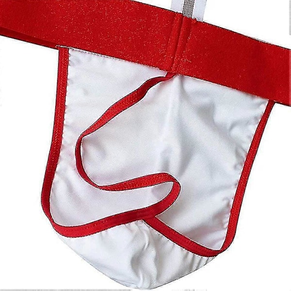 Herreundertøj Tjener Cosplay Sløjfe Bodysuit Thong Butler Teddy Kostume Sjovt Nyhed Gave Red