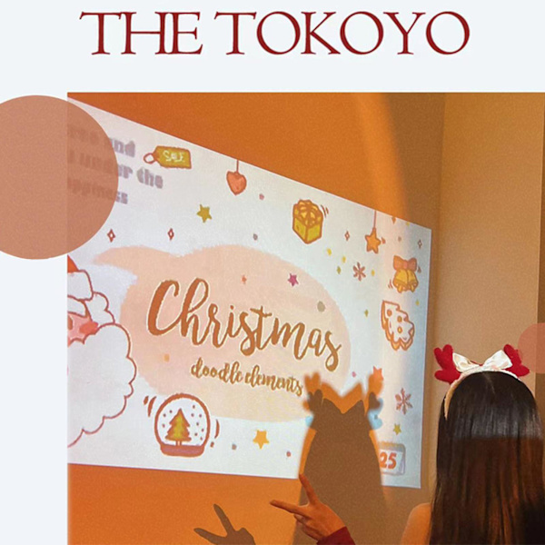 Julprojektorleksak, mini Merry Christmas med projektionskort, julklappar till barn