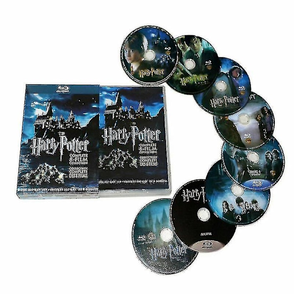 Harry Potter Komplett 1-8 Film DVD-samling Filmer Box Set Som Gåvor