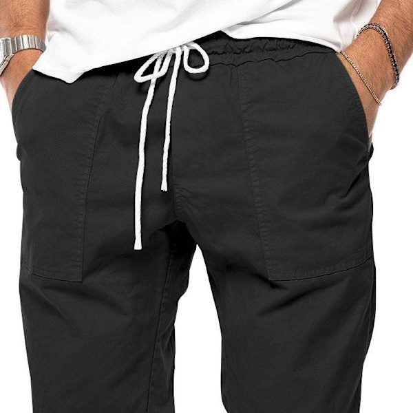 Herr Vår/Sommar Nya Artiklar Lotter för Semesteraktiviteter Långärmad Herrkläder Black XL