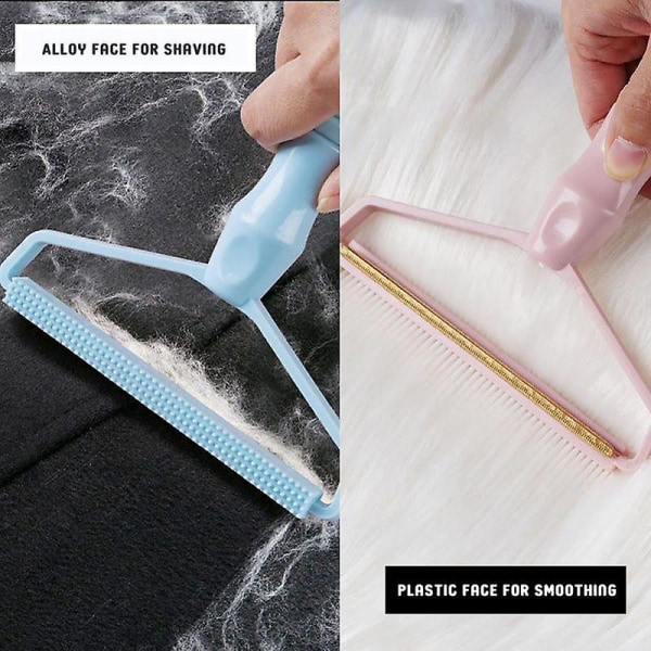 1 stk. Lint Remover Pellet Scraper Dobbeltsidig Klær Hår Scraper Cleaner