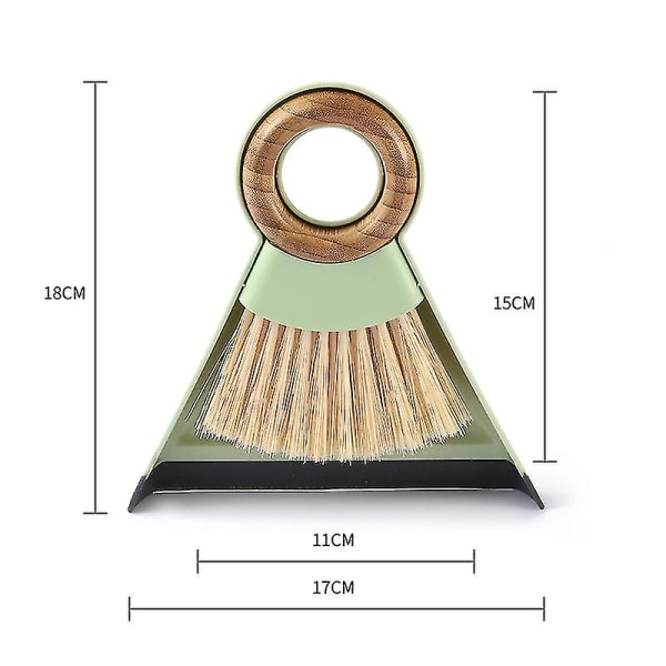 Mini roskalappu ja harja. Vihreä