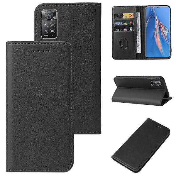 Magnetiskt Läderfodral för Xiaomi Redmi Note 11E Pro Black
