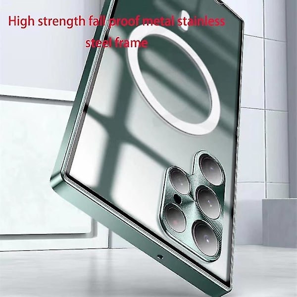 Fullt skyddande Magsafe case som är kompatibelt med Samsung Galaxy S22 S22+ S22 Ultra S23-serien Green S22 Plus
