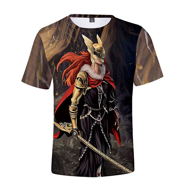 Elden Ring Män Kvinnor Printed Crew Neck Kortärmad T-shirt Tee Tops B L