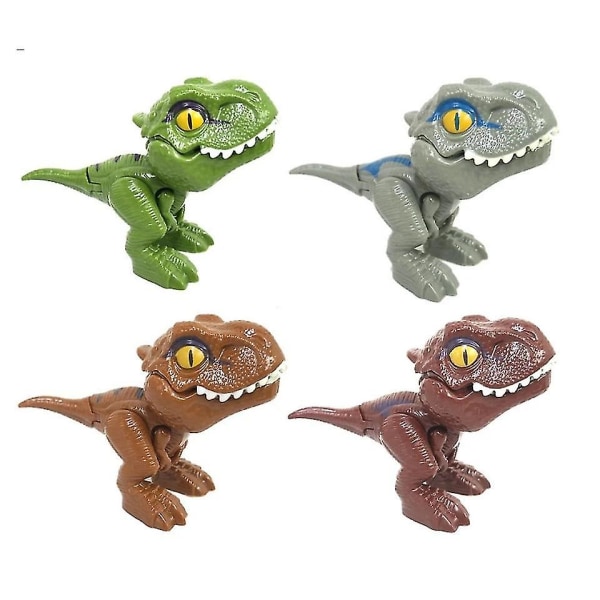 Jurassic Finger Dinosaur Triceratops Tyrannosaurus Model Legetøj Til Børn Kreativ Fingerbidende Dinosaurer Interaktiv Toy Boy Gave Y23