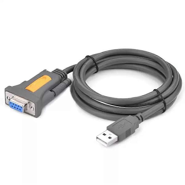 UGREEN 20201 1.5m USB til RS232 seriel adapterkabel USB-A til DB9 hun 9-benet konverter til printer / router / scanner MultiColor