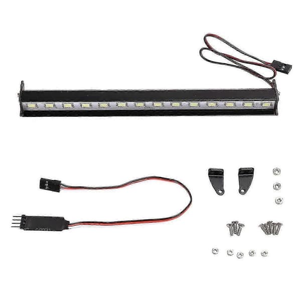 RC Bil Tak LED Ljusramp Justerbart Läge kompatibel med 1/10 Crawler 180mm