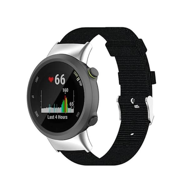 Garmin Forerunner 45 / 45s / Swim 2 Universal Nylon Canvas -ranneke Black