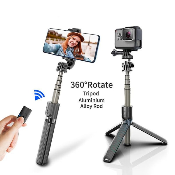 Högkvalitativt trådlöst Bluetooth Selfie Stick-stativ