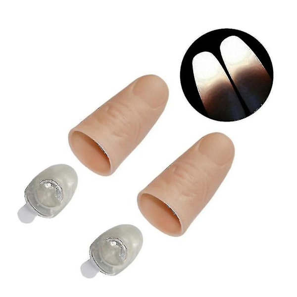 2 stk Party Lysende Glow Tommelfinger Lys Led Blinkende Finger Lys Magisk Triks Rekvisitter