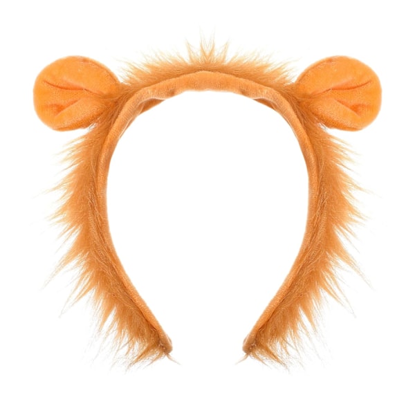 Lion Ears Headband Cosplay Party Favors Decoration 1 PC Plush Hairband Family Halloween Costume Furry Hat Costumes Hats Supplies Animal Themed