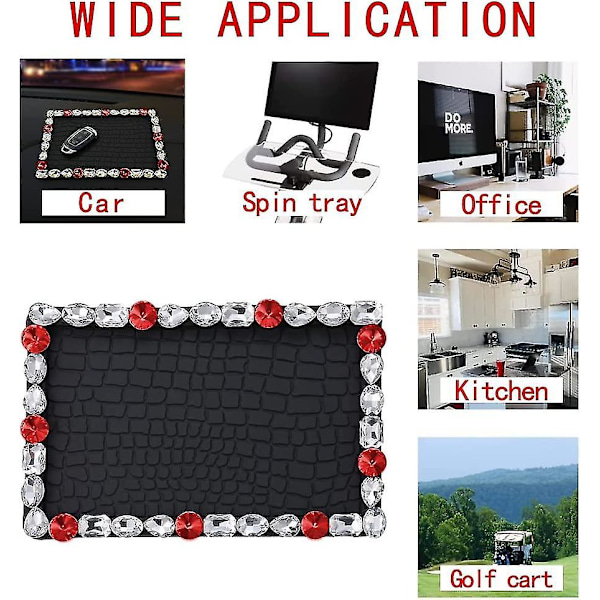 Bling sklisikker pute for bildashbord, universell sklisikker matte for telefoner Solbriller Taster Elektroniske enheter
