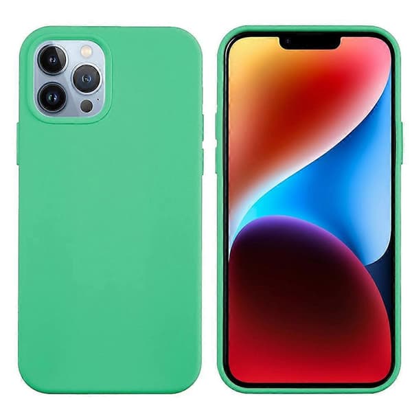 Enfärgat silikonskal för iPhone 15 Green For iPhone 15 Pro Max