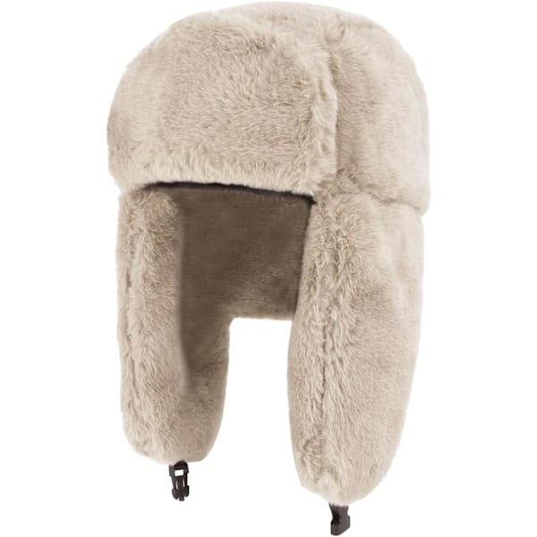 Aikuisten Talvi Mukava Plussi Ushanka Venäläinen Hattu Tuulenpitävä Kokonaan Huppu Korvaläpät Hattu Lämmin Kylmäsuoja Ski Metsästys Pyöräily Trapper Hatut Khaki One Size