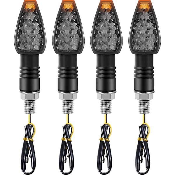 4 stk. Motorcykelblinklys Flydende Blinklys 14 LED 12V Motorcykel LED Blinklys Blinke