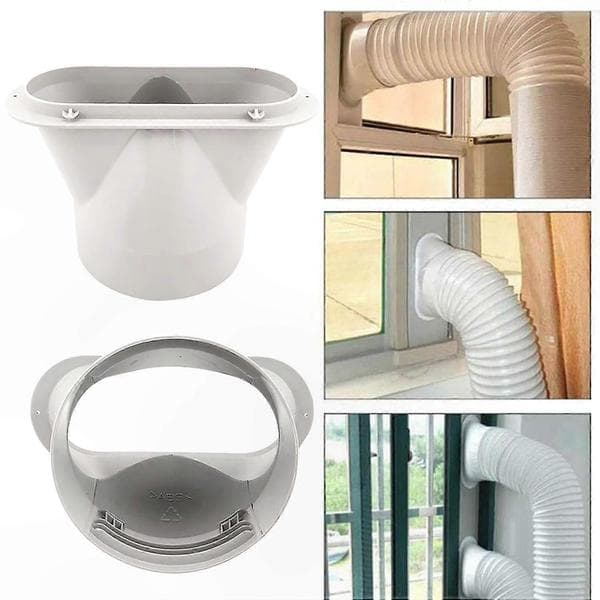 Universal 150 mm rund avluftsslangadapter för luftkonditioneringar, lättanvänd plastkoppling C