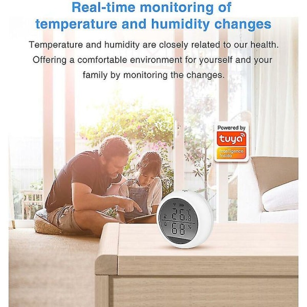 Höstkampanj, digital termometer med utomhussensor, utomhustemperatur och inomhustemperatur med trådlös sensor, 1 st