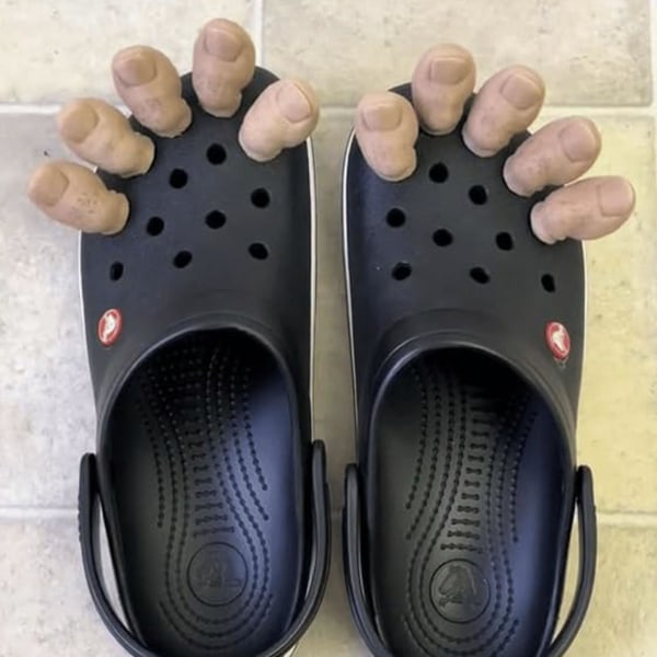 Hauskat kengät Varvaskorut Tukkisisustus,Crocs-asusteet Epänormaalin muotoiset varvaskengänkoristekorut Gagille Hauska lahja, 100 % uutta