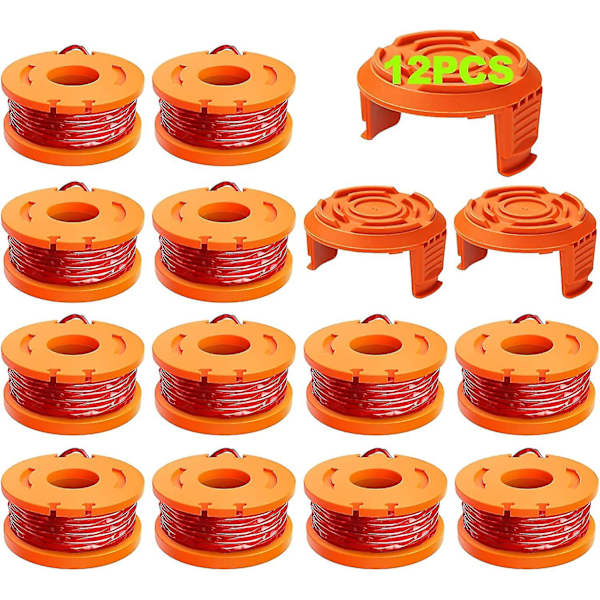 15-pack Trimmer Spole Line för Worx, (wa0010) ersättning Trimmer Spole Line för Worx, trimmer Line Refills 0,065 tum för Worx, lämplig för Worx String
