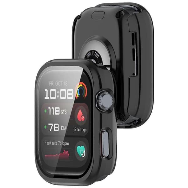 Huawei Watch D2 -kotelon kova PC-kellon suojus karkaistulla lasikalvolla - Vihreä Multicolor Black