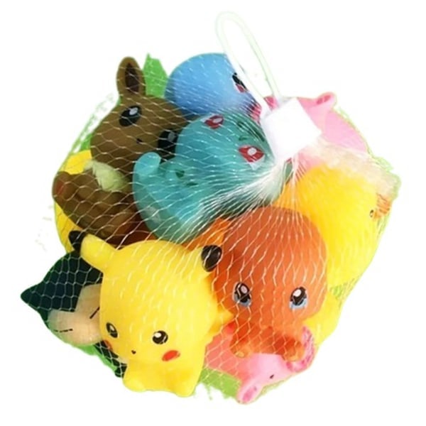 Anime Pikachu Bulbasaur Charmander Squirtle Eevee Snorlax Cartoon Characters Vocal Bath Toy