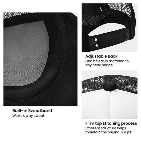 Bass Pro Shops Broderad Logotyp Mesh-Back Keps Unisex Andningsbar Mesh Trucker Hatt Black