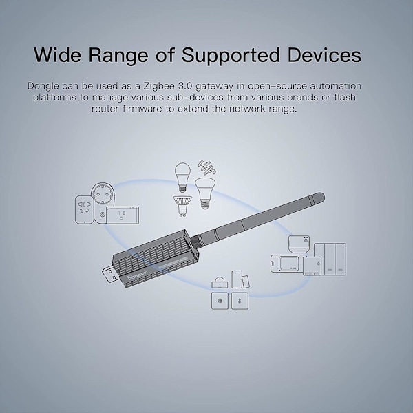 Zigbee 3.0 Usb Dongle Plus, Ti Cc2652p Koordinator, Universell Usb Zigbee Hub, Zigbee Gateway for Home Assistant
