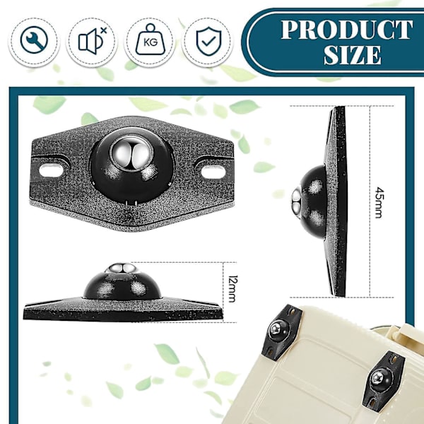 24 stykker selvklæbende hjul Mini faste hjul Hjul kasser Hjul Lille Hjul Pasta Sticky Hjul Bl
