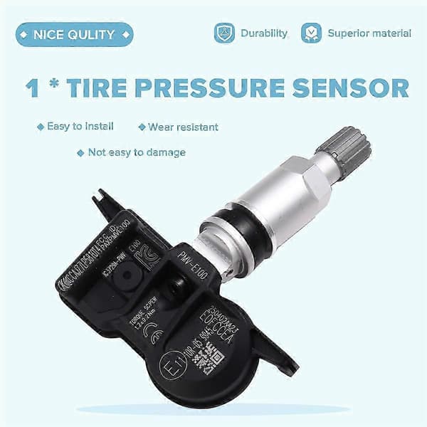 PMV-E100 42607-53040 TPMS-anturi 433MHz auton pyörille Svart silver