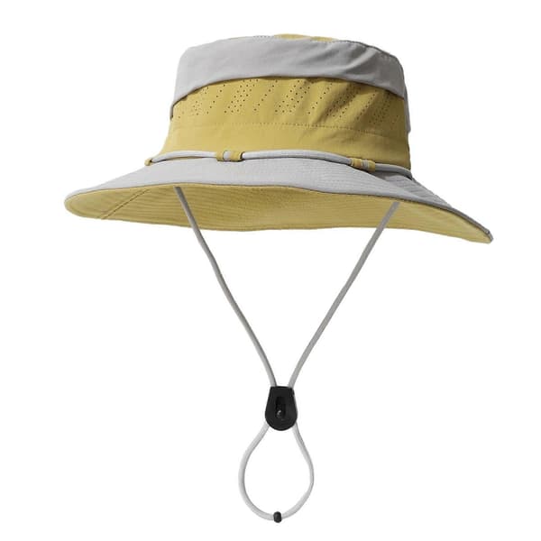 Fiskerhat – Justerbar Størrelse – til Strand- og Bjergoplevelser Gray Yellow