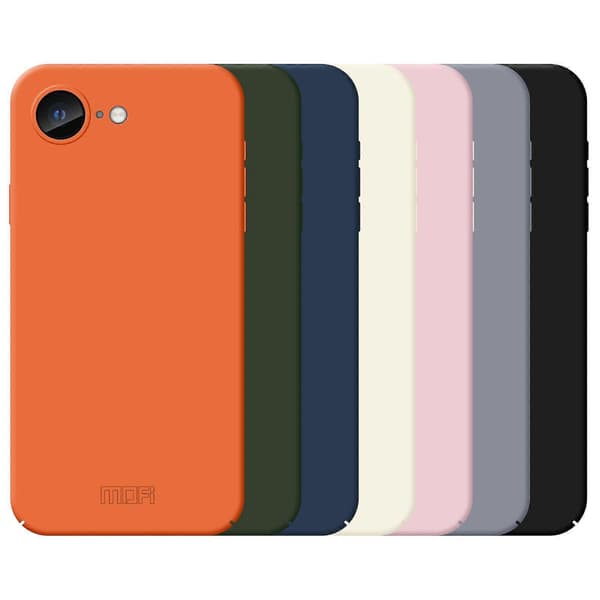 Skal för iPhone 16e - Hudvänlig Matt Anti-fingeravtryck Baksida Orange