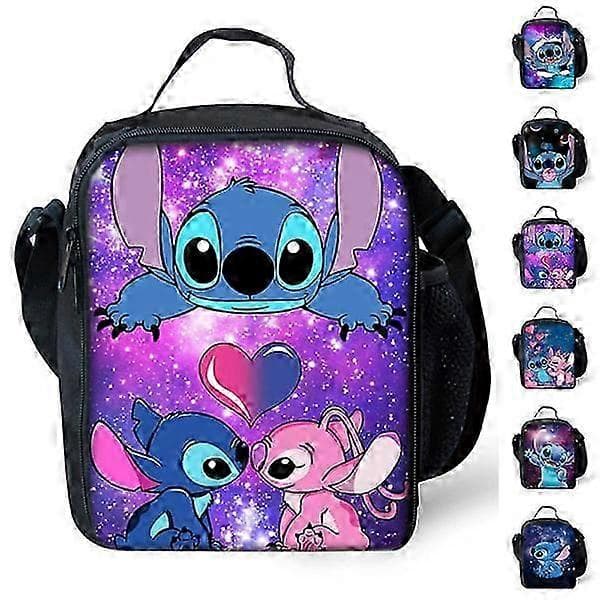 Barn Lilo og Stitch Matpose Skole Kontor Matboks Piknikpakke B