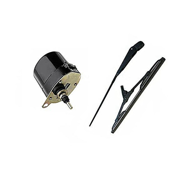 12v universal tuulilasinpyyhkijän moottori varrella ja terällä Willys Tractoriin 01287358 7731000001 Black