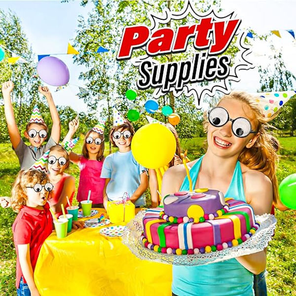 3 kpl Funny Eyes Silmälasit Shaking Googly Eyes Lasit Giant Googly Eyewear Hauskat asusteet